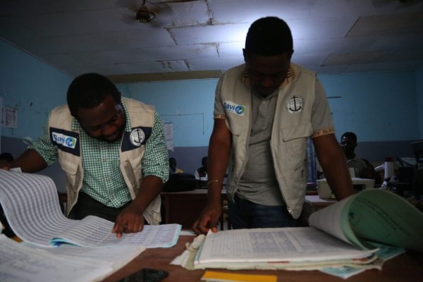 R4S team members scrutinising the quality of data collected